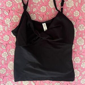 Athleta black twist front tank “powervita” tank